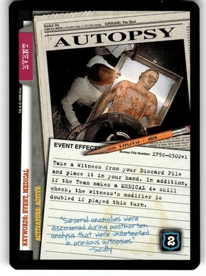 The X-Files Premiere Card #302 UC Autopsy
