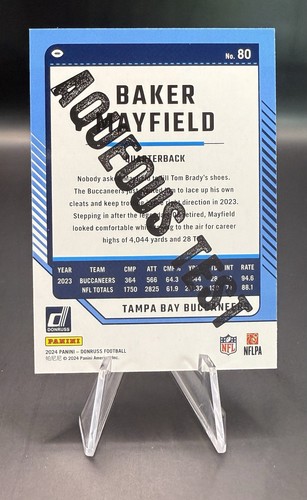 Baker Mayfield SSP 2024 Panin Donruss Aqueous Test Tampa Bay Buccaneers - Picture 1 of 2