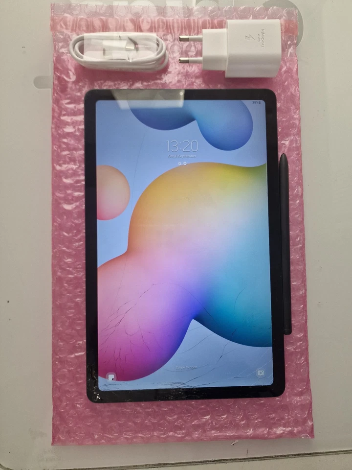 SAMSUNG Galaxy Tab S6 Lite P619 LTE SIM 128 GB Tablet Gebraucht GLASSCHADEN MwSt - Bild 2 von 4