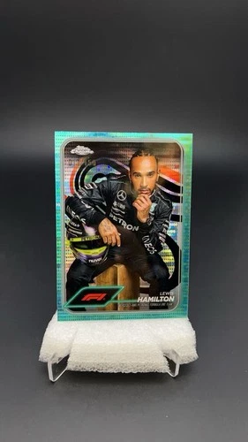 2024 Topps Chrome Formula 1 F1 Aqua Sonar Refractor /150 Lewis Hamilton #19009 S