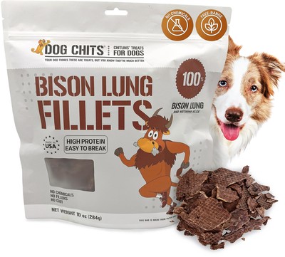 Bison Lung Fillets Dog and Puppy Treats - All Natural Grain and Chemical Free...