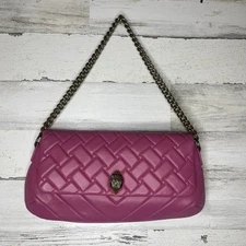 Kurt Geiger London Leather Kensington Shoulder Crossbody Bag - Raspberry Pink