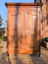 Antique French Normandy Armoire Two Door Knockdown Wardrobe Circa 1842