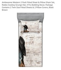 2 Bed Fitted Sheets NO PILLOW COVERS  Twin Si...