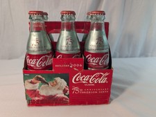 2006 Coca-Cola 75th Anniversary Sundblom Santa Holiday Bottle Set