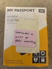 WD 4TB My Passport Portable External Hard Drive HDD-WDBPKJ0040BBK-WESN