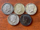 Kennedy 1964 U.S. half dollar 90% silver lot of 5