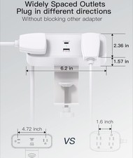 Mifaso Power Strip-MFS2U6 - 2 Outlets and 1 USB Port And 1 USB C Brand New