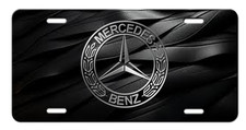 Black Mercedes-benz Aluminum License Please Read Description For Dtails
