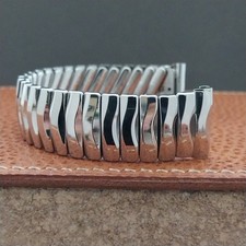 18mm 19mm Stainless Steel Expansion JB Champion Unused 1960s Vintage Watch Band