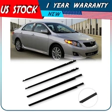 For Toyota for Corolla 4x Door Weatherstrip Seal Belt Window Moulding Trim