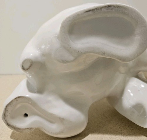 Lomonosov USSR White Porcelain Vintage Sitting Polar Bear Sculpture Statue 11” - Picture 13 of 15