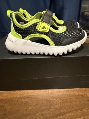 adidas Summerflex C IH8728 Unisex Kids Black/Neon Green Sneaker US 11K Mesh