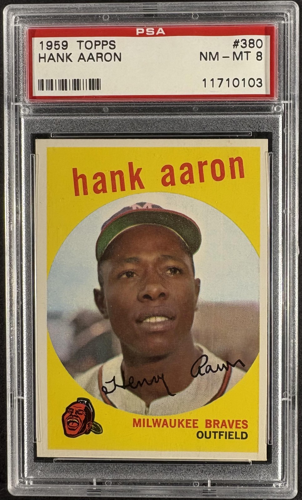1959 Topps #380 Hank Aaron PSA 8 NM-MT High Grade