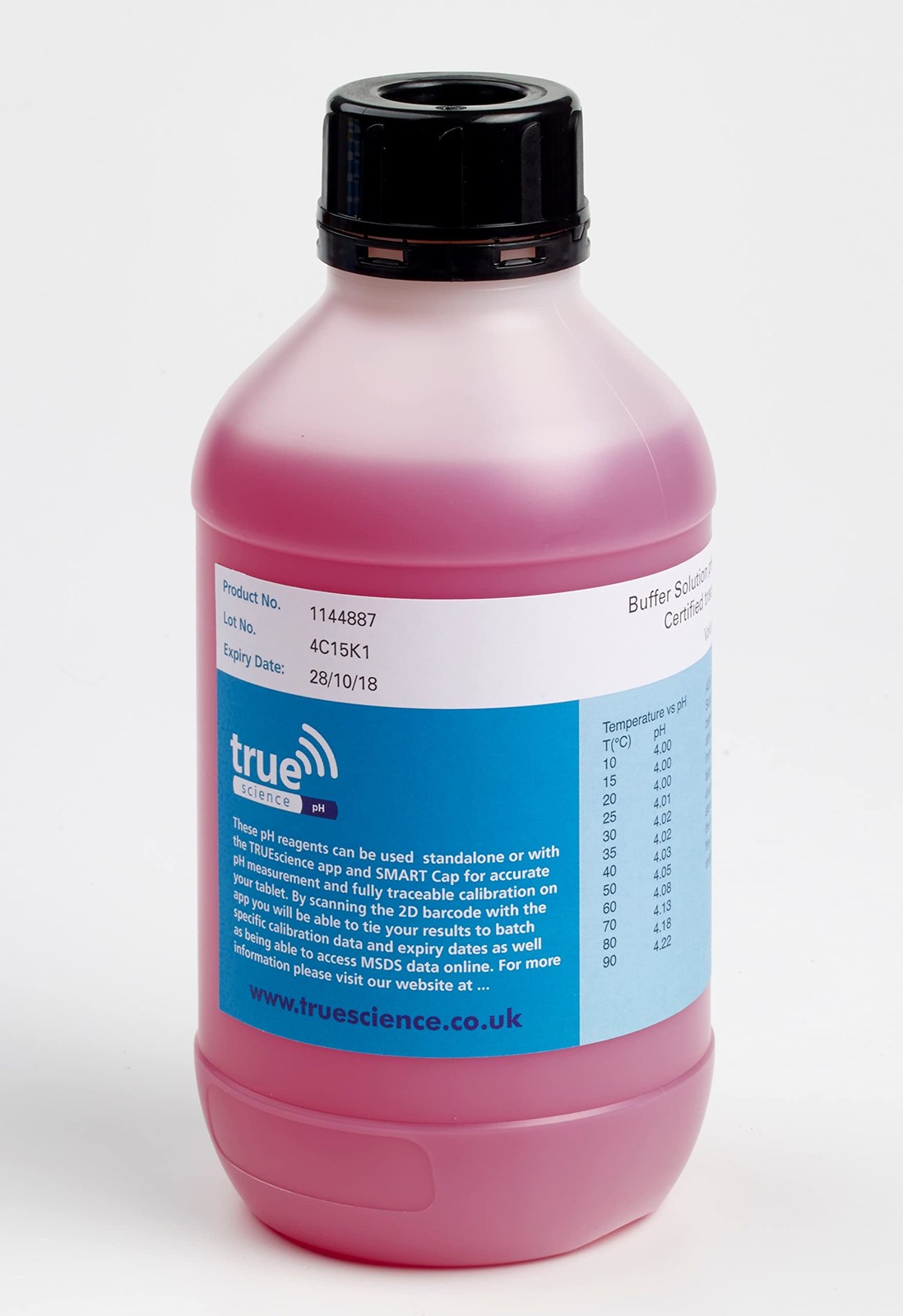 Solución tampón pH 4 grado de laboratorio de calibración - 250 ml