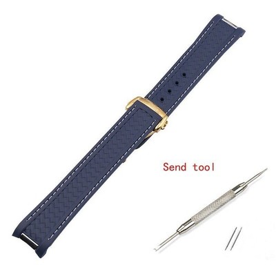 Kautschuk Uhrenarmband passend für Omega Seamaster 300 AQUA TERRA AT150...