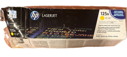 Genuine HP Laser Jet 125A Yellow Laser Toner Print Cartridges - SEALED