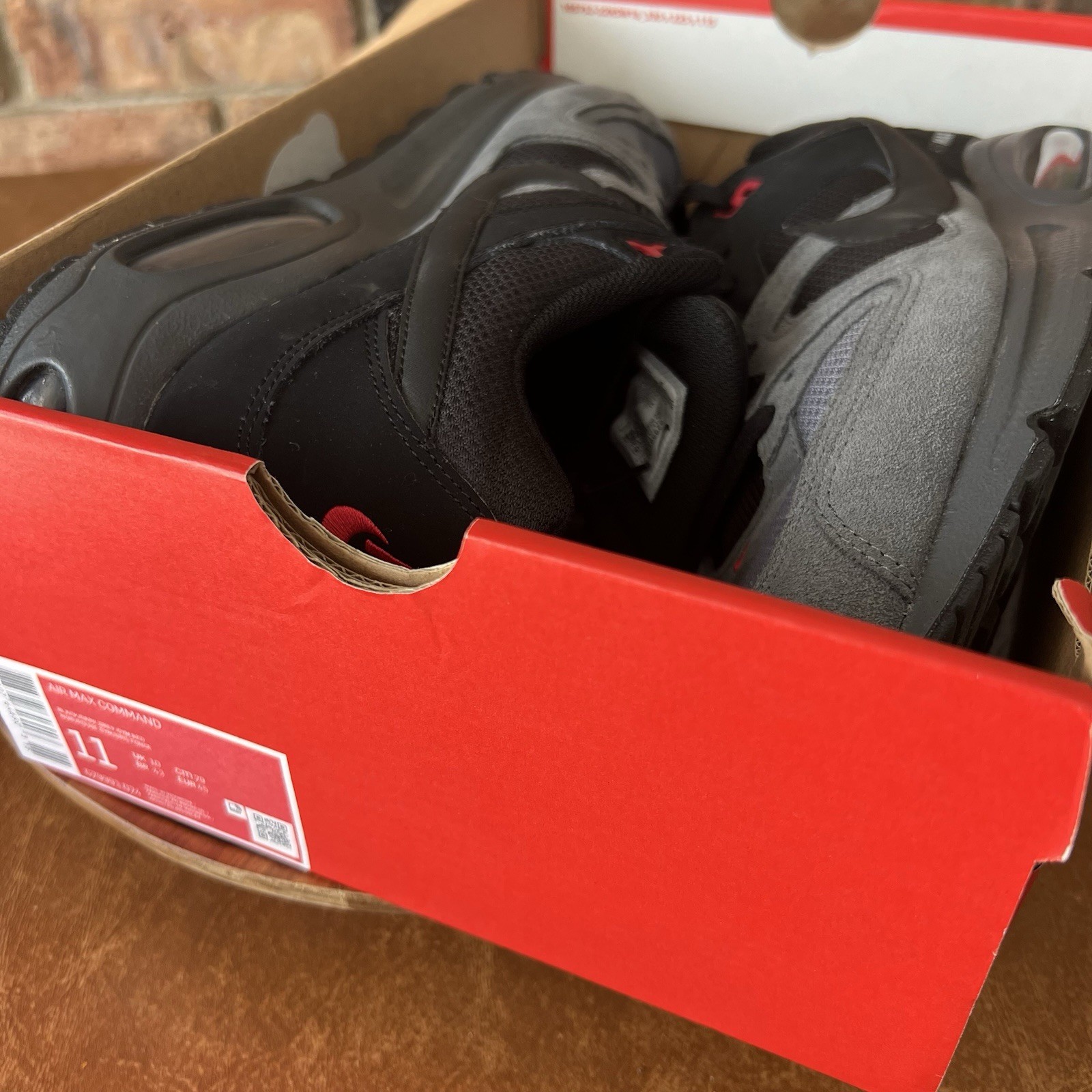 Nike Air Max Command Men Size US11 Black Wolf Grey Infrared Sneakers Shoes thumbnail 5