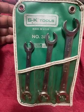 S-K  Tools 383 SAE 6pt Double End Flare Nut Wrench Set F-1214 1618 2022