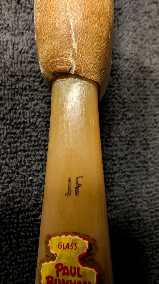 Arco largo de vidrio vintage Paul Bunyan 600 #50 arco de tiro con arco empuñadura de cuero EE. UU. Foto 4 de 4