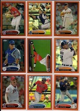 2012 Topps Chrome Refractor parallels Orange Blue Xfractor Purple pick your card