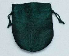SMALL Green DICE/COIN BAG Drawstring 3x4 Storage Pouch Poly/Nylon VINTAGE