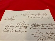 1252 RIO GRANDE TEXAS 1847 MEXICAN AMERICAN WAR SUPPLY LETTER MAJOR ANDERSON SGD