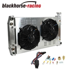 For 88-99 Chevy Truck GMC C/K C1500 C2500 C3500 3Row Radiator+Shroud Fan Kit 622