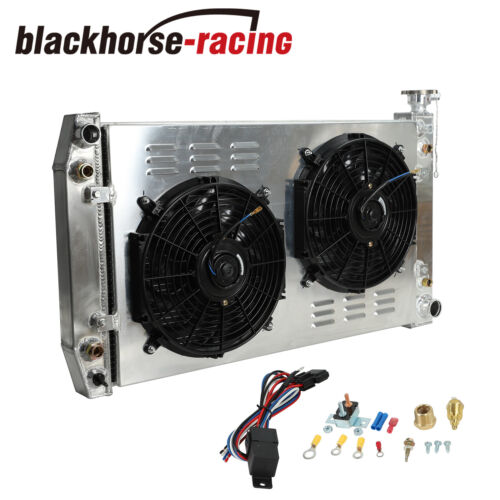 For 88-99 Chevy Truck GMC C/K C1500 C2500 C3500 3Row Radiator+Shroud Fan Kit 622 - Photo 1/13