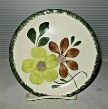 Mid Century Vintage Blue Ridge Southern Pottery Green Briar Bread Plate