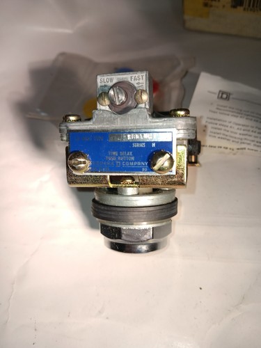 NEW SQUARE D 9001-KRD-1UH1 SER. H TIME-DELAY PUSHBUTTON W/ 9007-A02 SNAP SWITCH - 第 6/11 張圖片