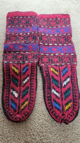 100% Hand stitched Wool socks unisex - 第 1/6 張圖片
