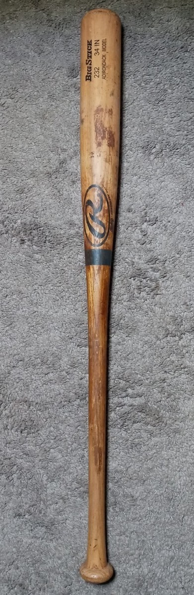 50s 60s Vtg Rawlings ADIRONDACK USA製 Rawlings Pro Ring Adirondack 242J Wooden Baseball Bat Little