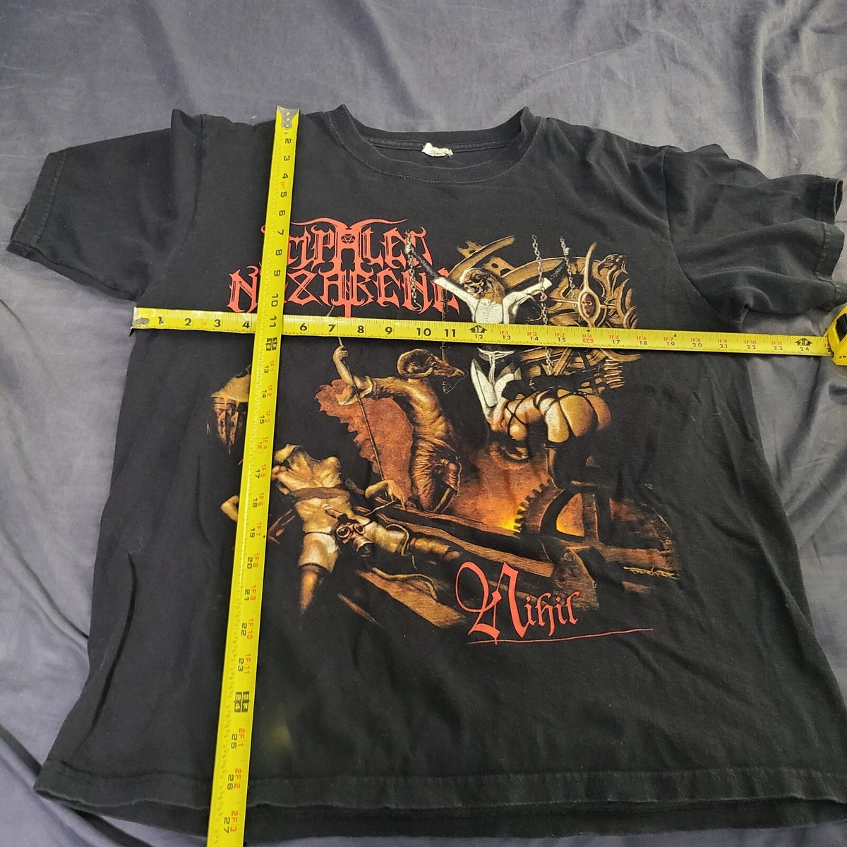 VTG Impaled Nazarene Nihil Tour Band sz L Smoke Crack Worship