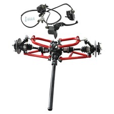 Full kit Go kart Front Drive 4 Wheel Half Shaft CV Axle Swing Arm Brake Assembly