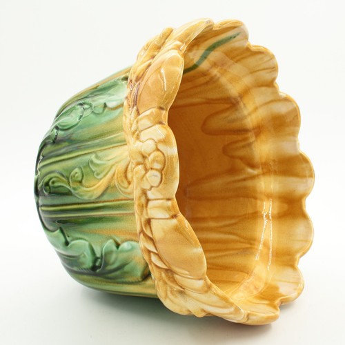 Antique Ault Majolica Planter Jardinière Christopher Dresser Style, England - Picture 5 of 24
