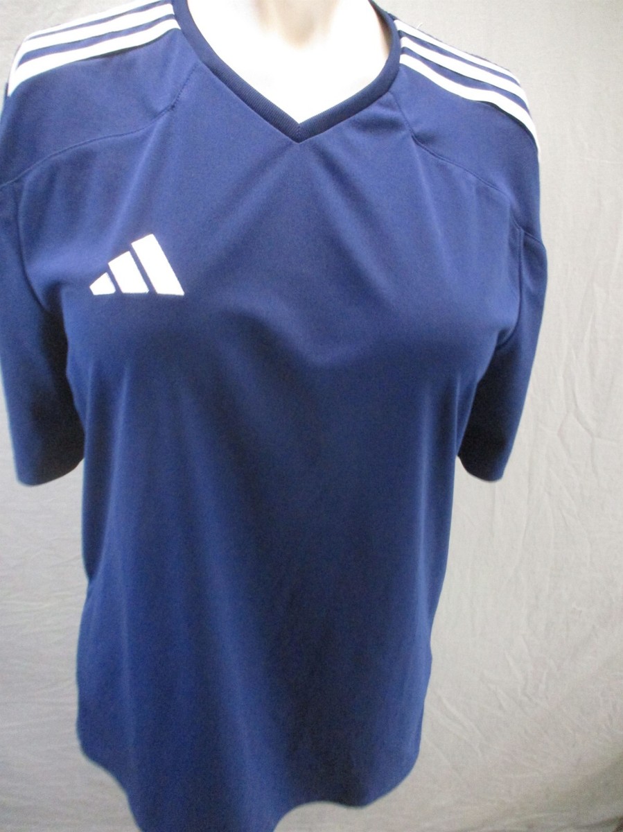 ADIDAS Size 15-16 YRS Boy Blue Stretch Short Sleeve Athletic