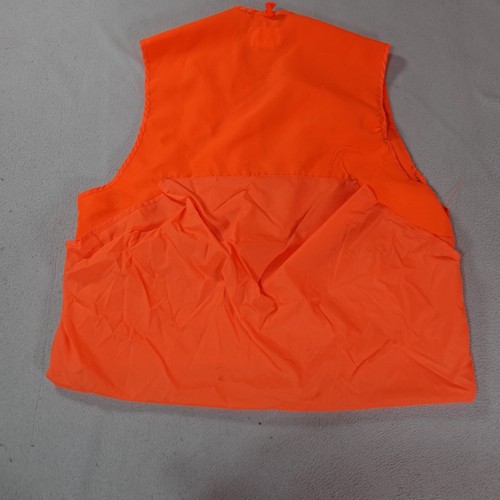 Duck Bay Hunting Vest Mens Large Orange Fish Hunt Outdoor Camp Zip Blaze Top - Picture 6 of 16