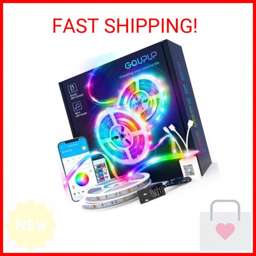 GUPUP LED Strip Lights 100ft, Rope Lights,Bluetooth APP Control,Color Changing R