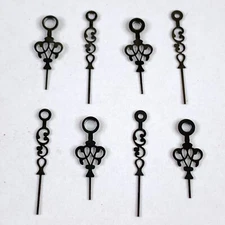 8 Louis XIV Pocket Watch Hands Steampunk Lot Black Art Fancy Pair Watchmaker Lot