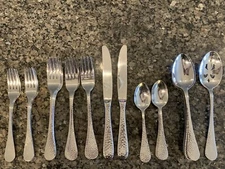 TOWLE Stainless Flatware Lot Of 27 HAMMER