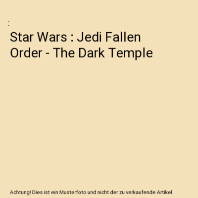 Star Wars : Jedi Fallen Order - The Dark Temple