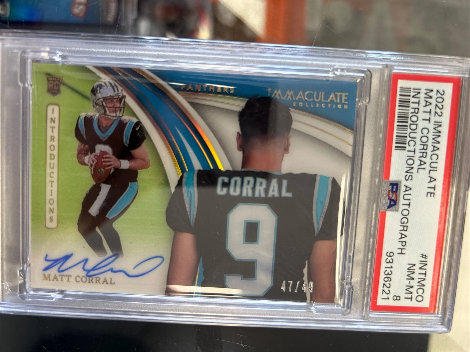 Matt Corral Panini Immaculate Collection Immaculate Introductions Autographs #INTMCO Base