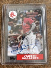 2022 Series 2 1987 Topps Baseball Black /199 Xander Bogaerts #87BA-XB Auto