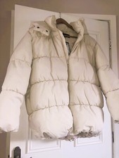 Asos Vero Moda Cream Oversized Puffer Coat/jacket Xs New With Tags