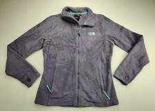 The North Face Wmn's Medium Full Zip Long Sleeve Light Grey Fleece Jacket