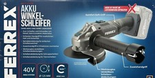 FERREX 40 V Akku Winkelschleifer Ø 125 mm Zusatzhandgriff ohne Akku u. Ladegerät