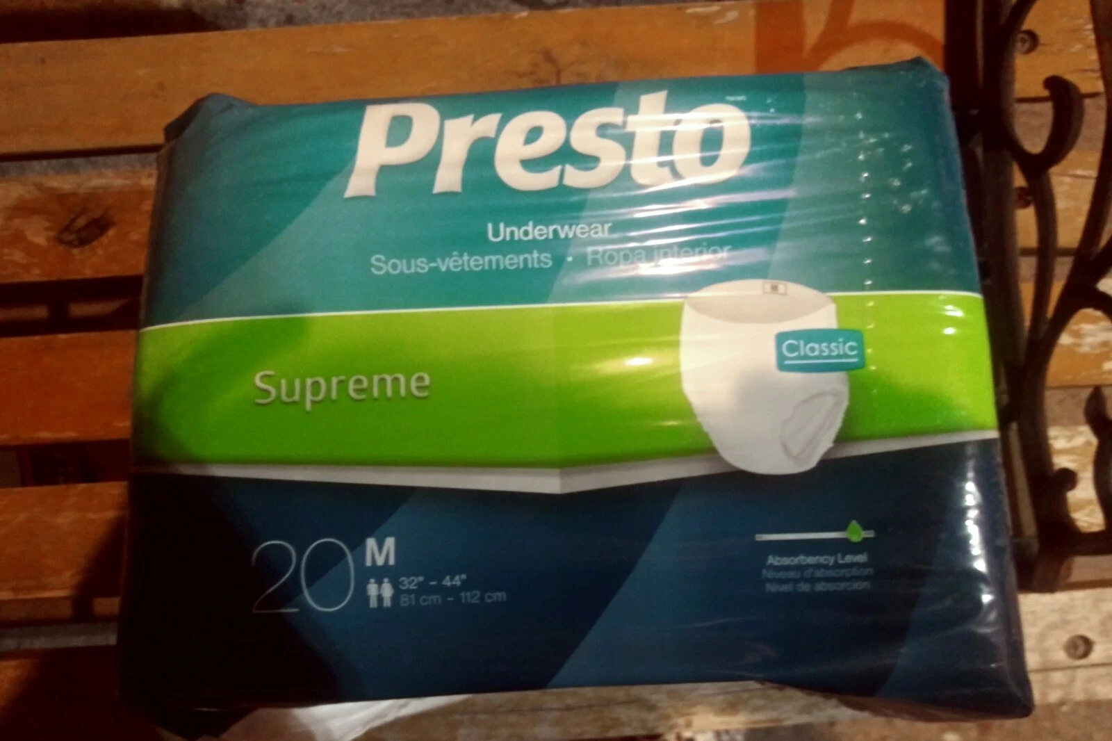 Presto Sous vêtements Supreme Classic   Taille : Medium 20 Pack 32