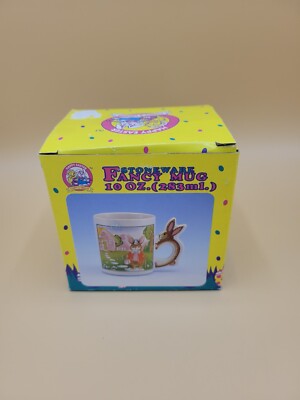 Vtg Peter Rabbit Bunny Handle Porcelain Coffee Tea Cup Mug Easter New In Box