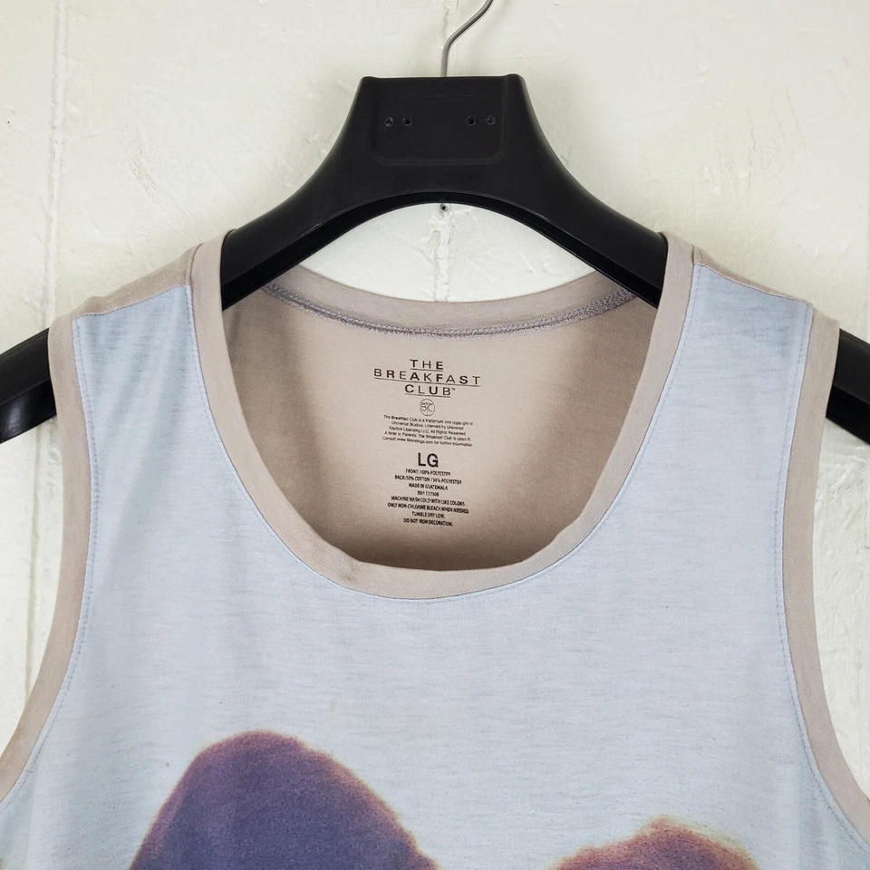 Camiseta sin mangas The Breakfast Club para mujer grande beige gráfico cuello redondo sin mangas Foto 2 de 4